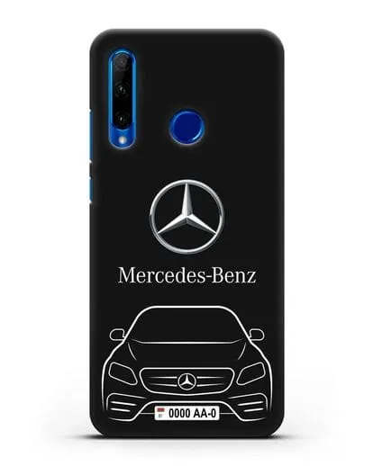 Чехол Mercedes Benz E-класс с автомобильным номером силиконовый для Honor 10i