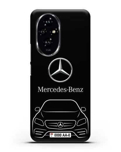 Чехол Mercedes Benz E-класс с автомобильным номером силиконовый для Honor 200