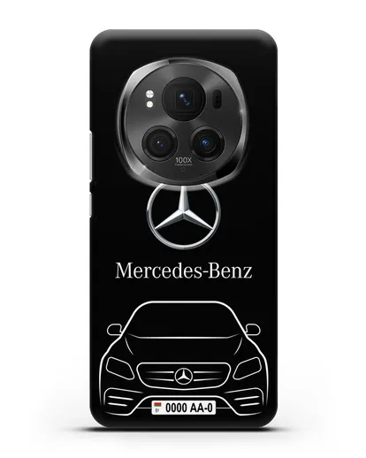 Чехол Mercedes Benz E-класс с автомобильным номером силиконовый для Honor Magic 6 Pro