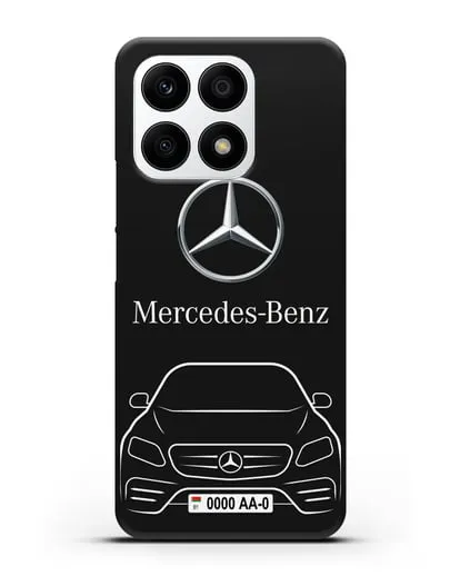 Чехол Mercedes Benz E-класс с автомобильным номером силиконовый для Honor X8a