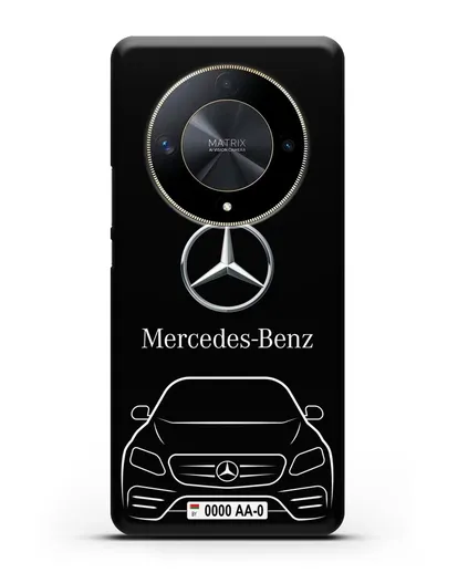 Чехол Mercedes Benz E-класс с автомобильным номером силиконовый для Honor X9b