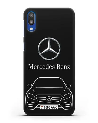 Чехол Mercedes Benz E-класс с автомобильным номером силиконовый для Samsung Galaxy M10 [SM-M105F]