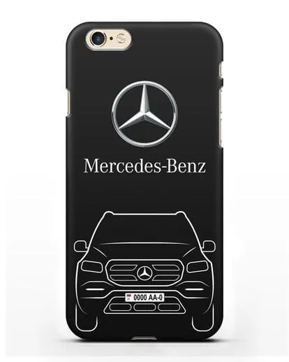 Чехол Mercedes Benz GL-класс с автомобильным номером силиконовый для iPhone 6s