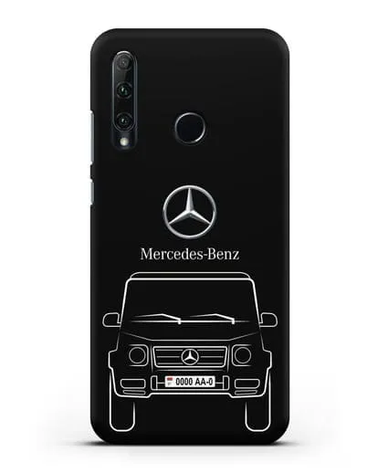 Чехол Mercedes Benz G-класс с автомобильным номером силиконовый для Honor 20e