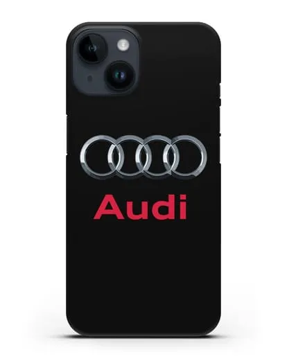 Чехол с логотипом Audi силиконовый для iPhone 14