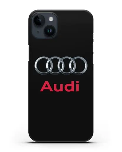 Чехол с логотипом Audi силиконовый для iPhone 14 Plus
