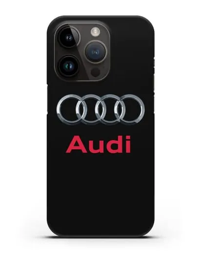 Чехол с логотипом Audi силиконовый для iPhone 14 Pro