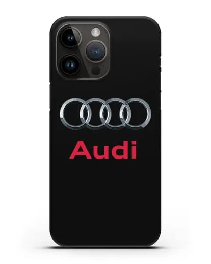 Чехол с логотипом Audi силиконовый для iPhone 14 Pro Max