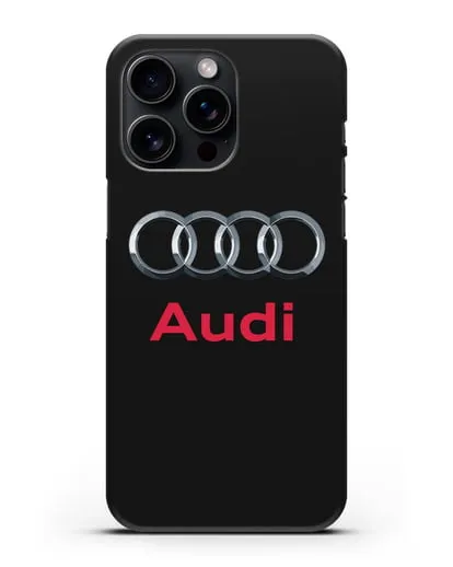 Чехол с логотипом Audi силиконовый для iPhone 15 Pro Max