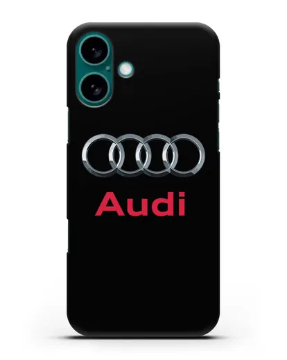 Чехол с логотипом Audi силиконовый для iPhone 16 Plus