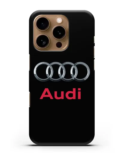 Чехол с логотипом Audi силиконовый для iPhone 16 Pro