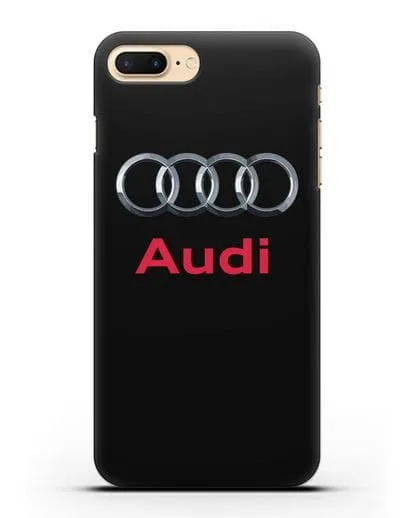 Чехол с логотипом Audi силиконовый для iPhone 8 Plus