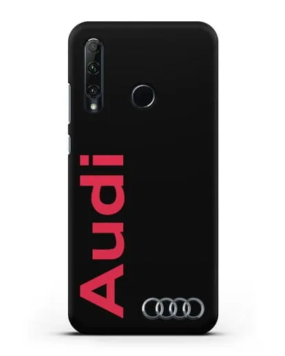 Чехол с надписью Audi и логотипом силиконовый для Honor 20e