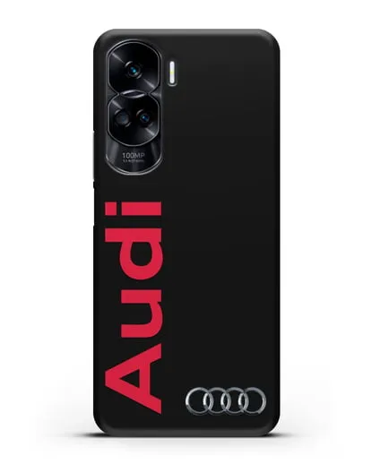 Чехол с надписью Audi и логотипом силиконовый для Honor 90 Lite