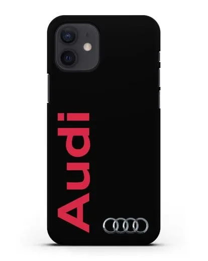 Чехол с надписью Audi и логотипом силиконовый для iPhone 12