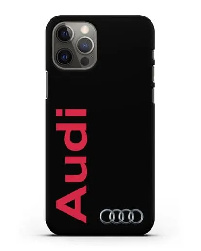 Чехол с надписью Audi и логотипом силиконовый для iPhone 12 Pro