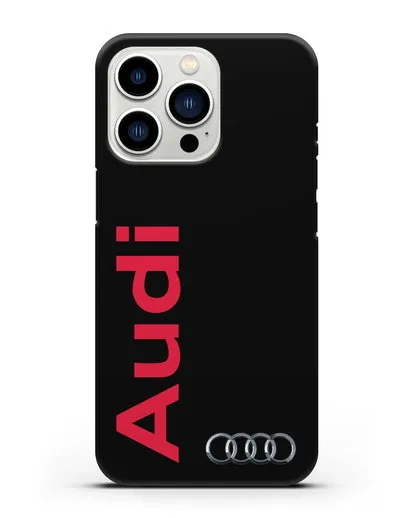 Чехол с надписью Audi и логотипом силиконовый для iPhone 13 Pro
