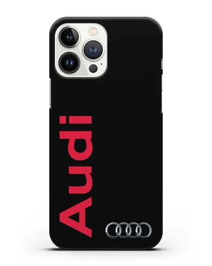 Чехол с надписью Audi и логотипом силиконовый для iPhone 13 Pro Max