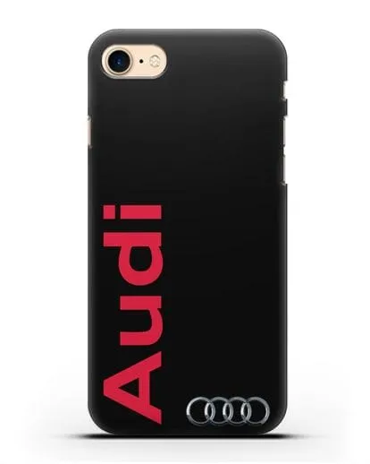 Чехол с надписью Audi и логотипом силиконовый для iPhone 7