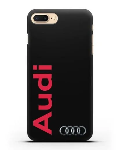 Чехол с надписью Audi и логотипом силиконовый для iPhone 8 Plus