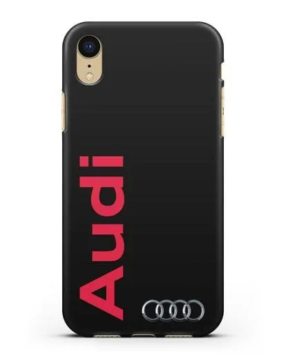 Чехол с надписью Audi и логотипом силиконовый для iPhone XR