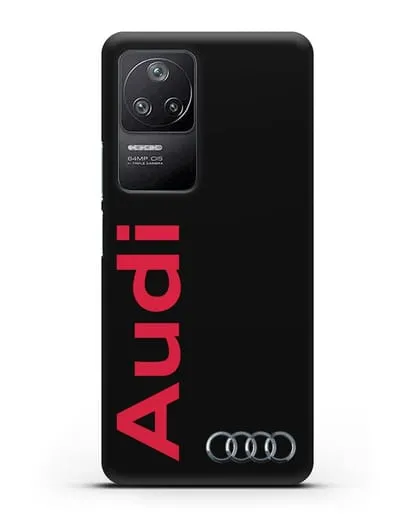 Чехол с надписью Audi и логотипом силиконовый для Xiaomi Poco F4