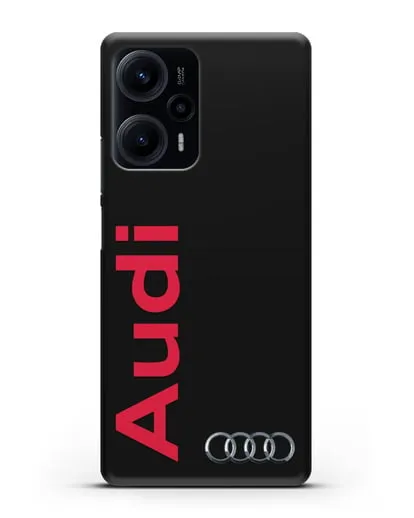 Чехол с надписью Audi и логотипом силиконовый для Xiaomi Poco F5