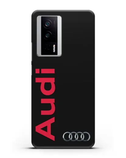 Чехол с надписью Audi и логотипом силиконовый для Xiaomi Poco F5 Pro