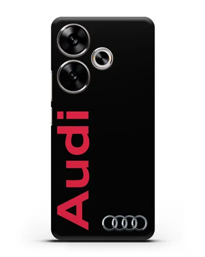 Чехол с надписью Audi и логотипом силиконовый для Xiaomi Poco F6