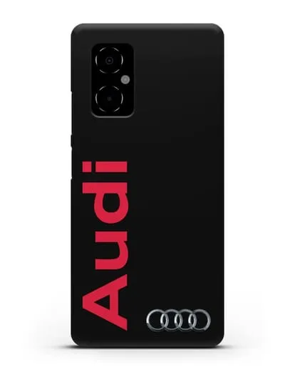 Чехол с надписью Audi и логотипом силиконовый для Xiaomi Poco M4 5G