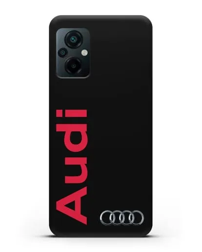 Чехол с надписью Audi и логотипом силиконовый для Xiaomi Poco M5