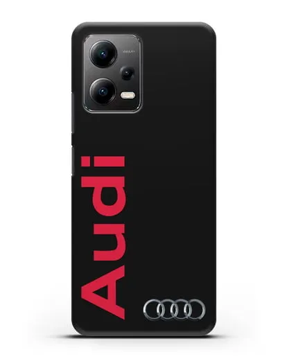 Чехол с надписью Audi и логотипом силиконовый для Xiaomi Poco X5