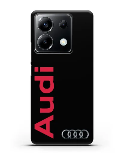 Чехол с надписью Audi и логотипом силиконовый для Xiaomi Poco X6