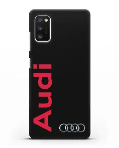 Чехол с надписью Audi и логотипом силиконовый для Samsung Galaxy A41 [SM-A415F]