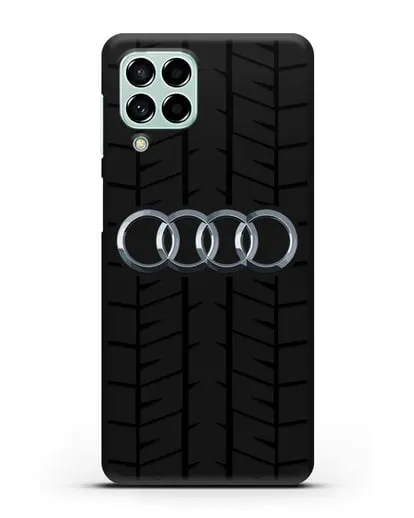 Чехол с логотипом Audi c протектором шин силиконовый для Samsung Galaxy M53 [SM-M536]