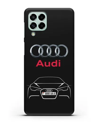 Чехол Audi с автомобильным номером силиконовый для Samsung Galaxy M53 [SM-M536]