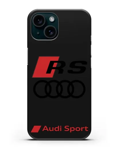 Чехол с логотипом Audi RS Sport силиконовый для iPhone 15