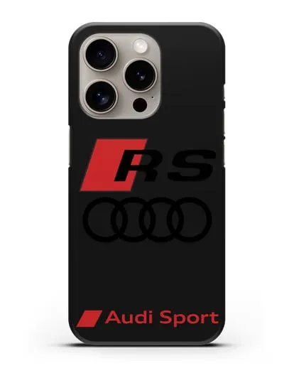 Чехол с логотипом Audi RS Sport силиконовый для iPhone 15 Pro