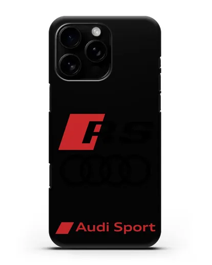 Чехол с логотипом Audi RS Sport силиконовый для iPhone 16 Pro Max