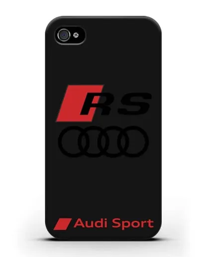 Чехол с логотипом Audi RS Sport силиконовый для iPhone 4/4s
