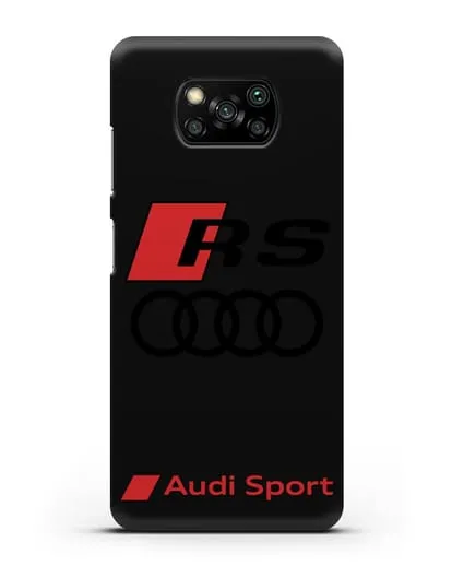 Чехол с логотипом Audi RS Sport силиконовый для Xiaomi Poco X3 Pro