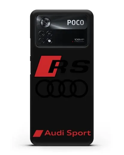 Чехол с логотипом Audi RS Sport силиконовый для Xiaomi Poco X4 Pro