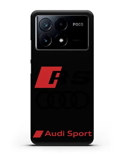 Чехол с логотипом Audi RS Sport силиконовый для Xiaomi Poco X6 Pro