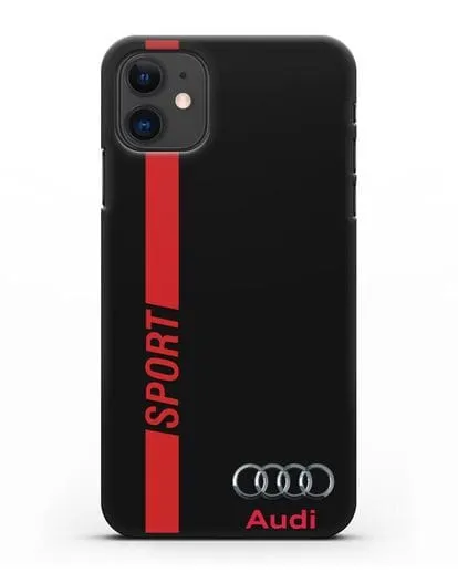 Чехол с надписью Audi Sport силиконовый для iPhone 11