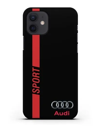 Чехол с надписью Audi Sport силиконовый для iPhone 12