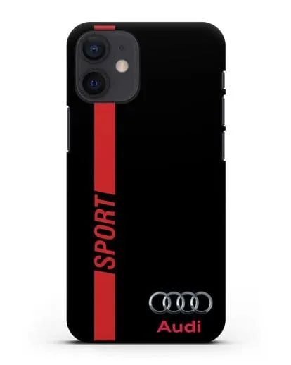 Чехол с надписью Audi Sport силиконовый для iPhone 12 mini