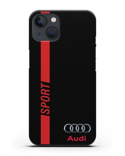 Чехол с надписью Audi Sport силиконовый для iPhone 13