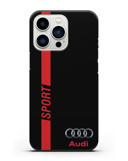 Чехол с надписью Audi Sport силиконовый для iPhone 13 Pro