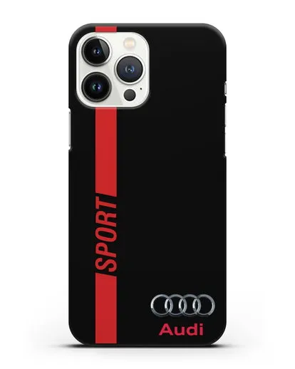 Чехол с надписью Audi Sport силиконовый для iPhone 13 Pro Max