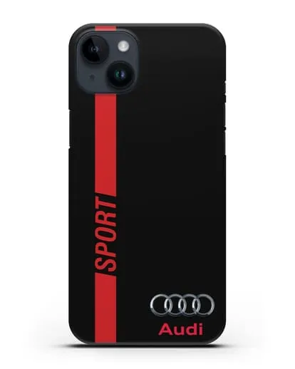 Чехол с надписью Audi Sport силиконовый для iPhone 14 Plus